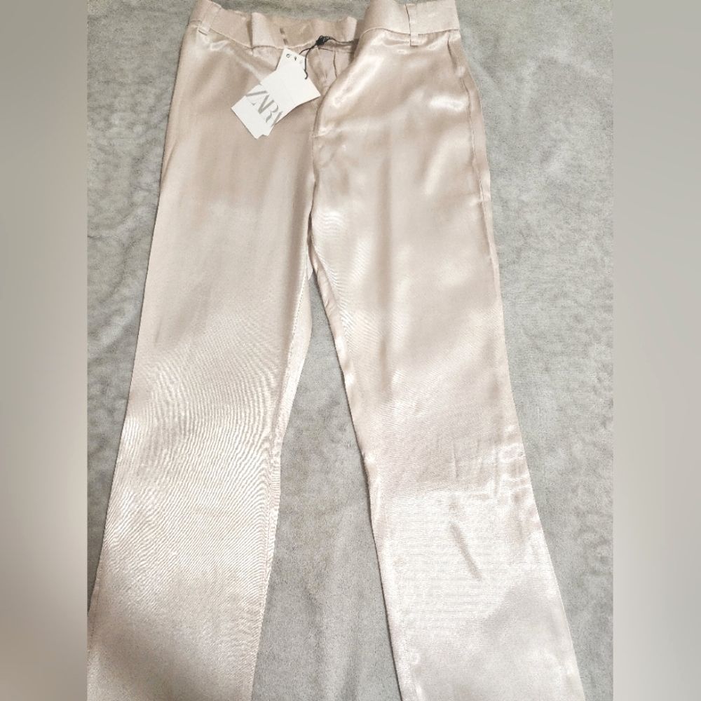 Zara Satin Fashion Pants with cut out style